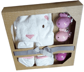 Grasslands Road Baby:Bathing & Grooming:Towels & Washcloths Grasslands Road Cat Hooded Cotton Towel with Bath Toys Set ~ 27 in x 37 in ~ NWT