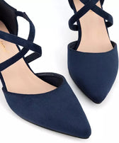 Greatonu Clothing, Shoes & Accessories:Women:Women's Shoes:Heels Greatonu Women's Size 10 Navy Suede Kitten Heel Pumps Pointed Closed Toe ~ NWOB