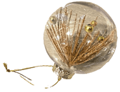 Holiday Time Collectibles:Holiday & Seasonal:Ornaments Two Holiday Time 3-Pack Clear Ornaments with Gold Insert ~ New