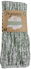 Kitchen Home & Garden:Kitchen, Dining & Bar:Linens & Textiles:Towels & Dishcloths Town & Country Living 8-Pack Organic 100% Cotton Kitchen Towels ~ Green ~  NWT