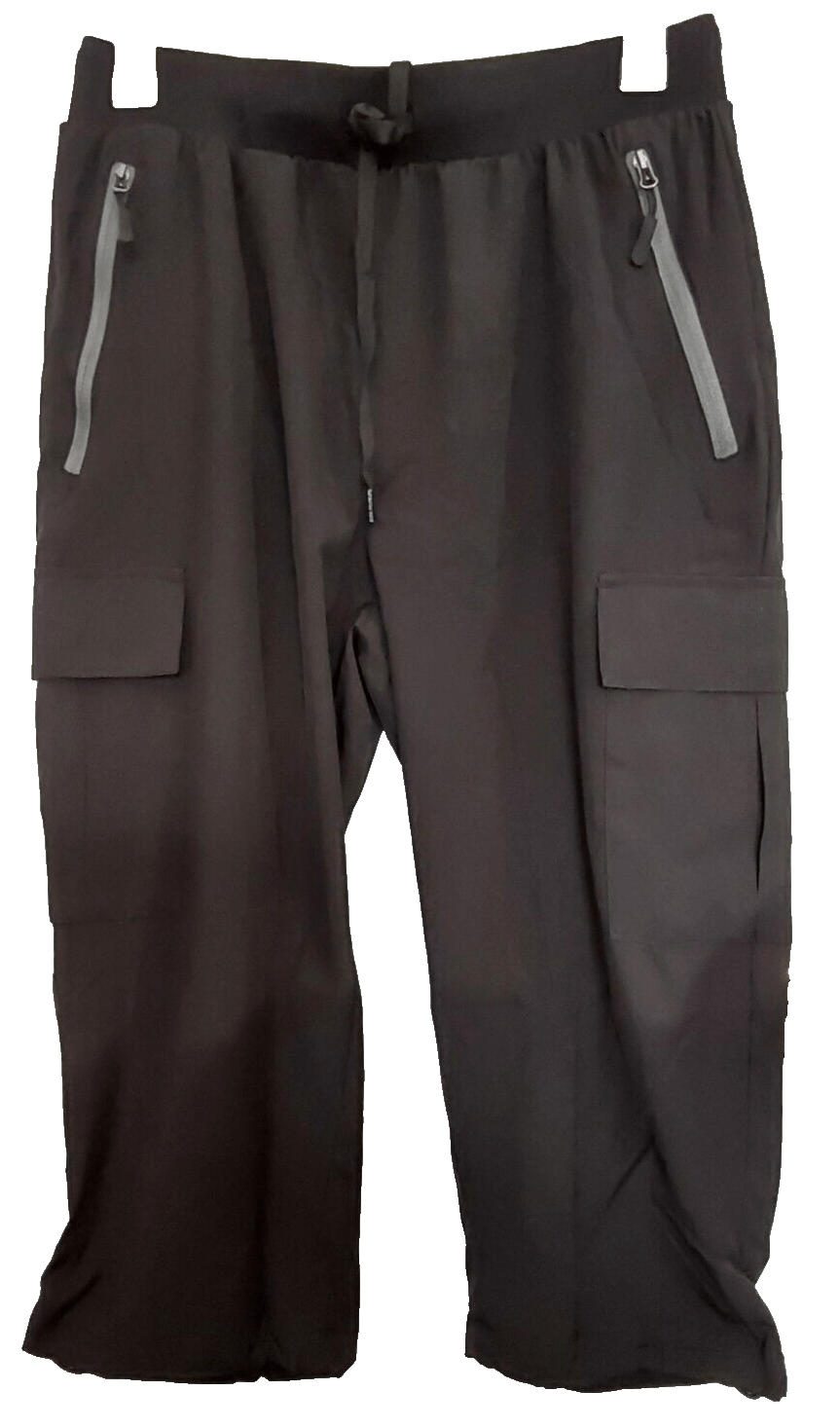 M MAROAUT Clothing, Shoes & Accessories:Women:Women's Clothing:Pants M MAROAUT Women's Black Capri Athletic Cargo Pants Zipper Pockets Size Med. NWT