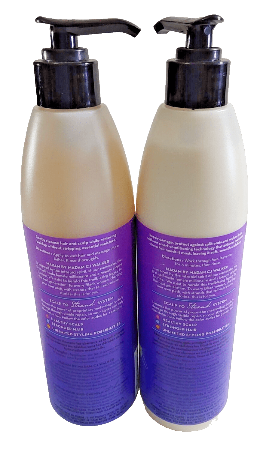 Madam CJ Walker Health & Beauty:Hair Care & Styling:Shampoos & Conditioners Madam by Madam C.J. Walker REVIVE & RESET Shampoo + Conditioner ~ 12 fl oz Ea.