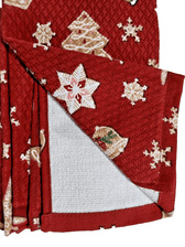 Martha Stewart Home & Garden:Kitchen, Dining & Bar:Linens & Textiles:Towels & Dishcloths 2-PK New Martha Stewart Everyday Reversible Terry Kitchen Towels Red Xmas Cookie