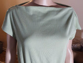 MEROKEETY Clothing, Shoes & Accessories:Women:Women's Clothing:Dresses Merokeety Ribbed Knit Green Short Sleeve Knee Length Sweater Dress - Medium- NWT