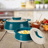 Milton Home & Garden:Kitchen, Dining & Bar:Cookware:Casserole Pans Milton Venice Thermoware Insulated Inner Steel 3-Piece Casserole Set Hot & Cold