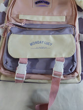 Monday Lucy Clothing, Shoes & Accessories:Kids:Backpacks & Bags Monday Lucy Kawaii Backpack for Elementary School Cute Girl Purple/Pink ~ NWOT