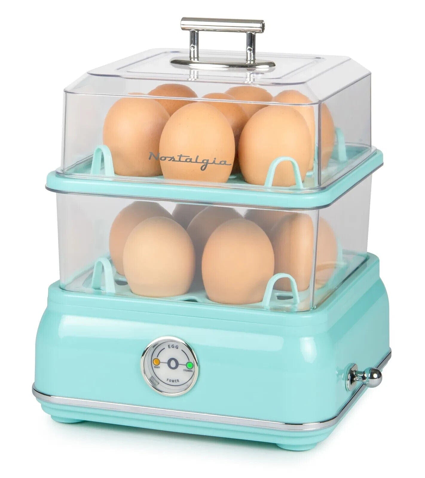 Nostalgia Home & Garden:Kitchen, Dining & Bar:Small Kitchen Appliances:Electric Egg Cookers Nostalgia Classic Retro Ivory 14-Capacity Egg Cooker NCLEC14CRM6A - Open Box