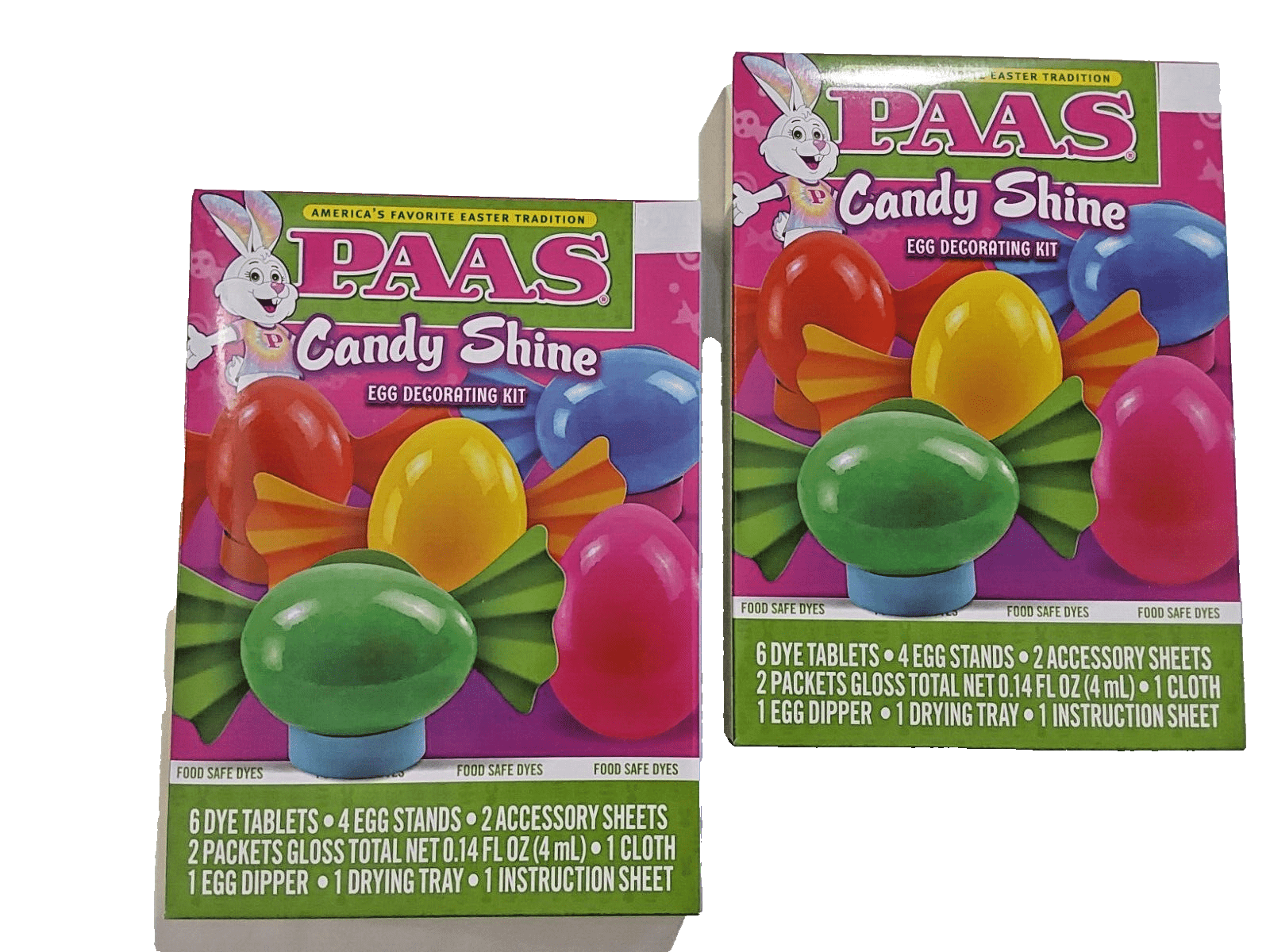 paas Home & Garden:Holiday & Seasonal Décor:Table Décor PAAS Candy Shine Easter Egg Decorating Kits ~ Lot of 2 Kits ~ New