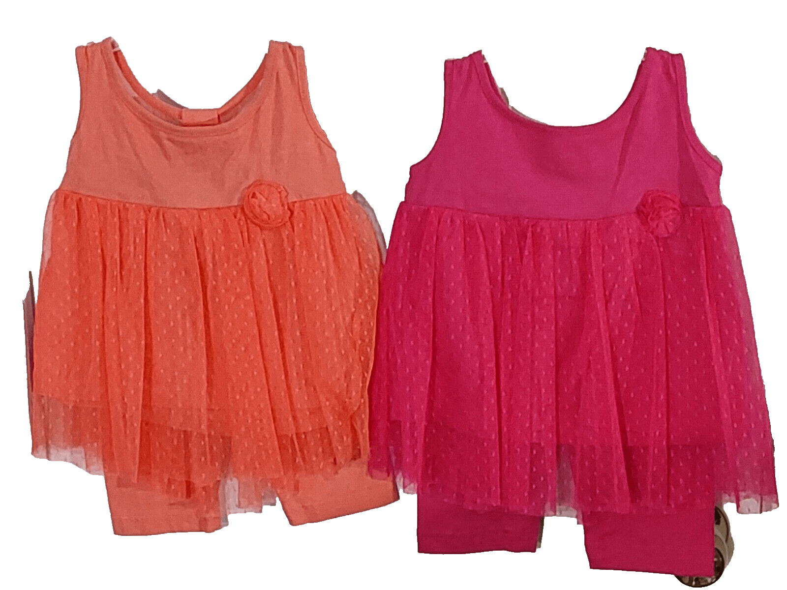 Park Bench Kids Clothing, Shoes & Accessories:Baby:Baby & Toddler Clothing:Outfits & Sets 2 Sets Park Bench Kids Girl Pink & Orange 2-Piece Tank & Leggings Outfits ~ 12 M