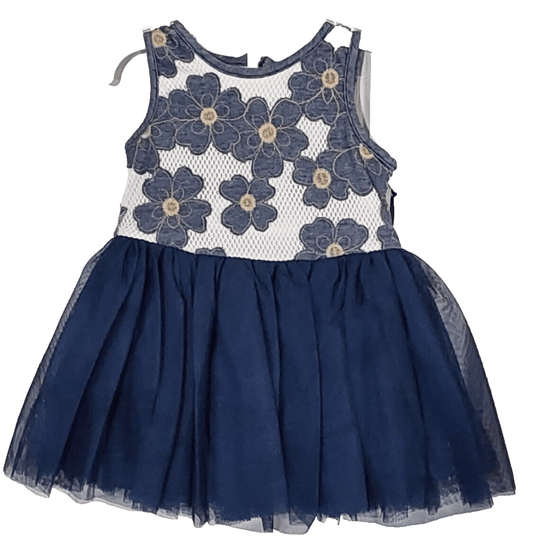 Pippa & Julie Clothing, Shoes & Accessories:Baby:Baby & Toddler Clothing:Dresses Pippa & Julie 2PC Dress Denim Appliqued Top Tulle Skirt Diaper Cover 12 M  ~ NWT