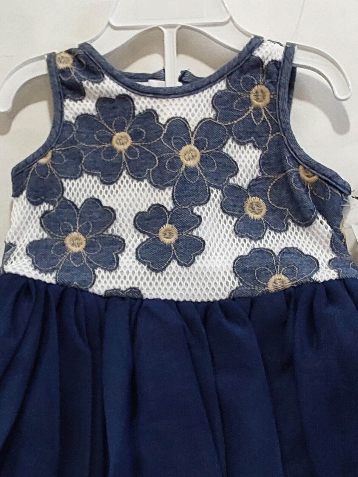 Pippa & Julie Clothing, Shoes & Accessories:Baby:Baby & Toddler Clothing:Dresses Pippa & Julie 2PC Dress Denim Appliqued Top Tulle Skirt Diaper Cover 12 M  ~ NWT