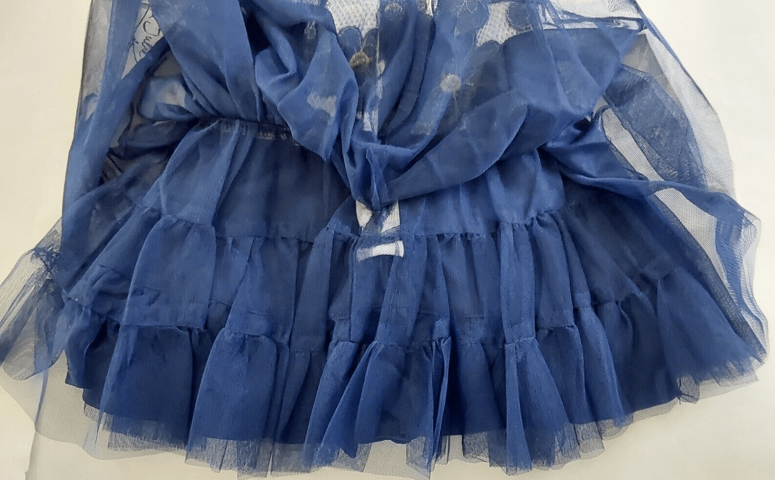 Pippa & Julie Clothing, Shoes & Accessories:Baby:Baby & Toddler Clothing:Dresses Pippa & Julie 2PC Dress Denim Appliqued Top Tulle Skirt Diaper Cover 12 M  ~ NWT