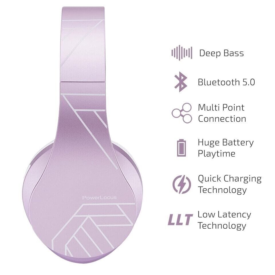 PowerLocus Consumer Electronics:Portable Audio & Headphones:Headphones PowerLocus P2 Bluetooth Headphones Over Ear, Wireless w/Microphone, Foldable New