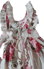 Somlatrecy Clothing, Shoes & Accessories:Kids:Girls:Girls' Clothing (Sizes 4 & Up):Dresses Somlatrecy Kid Girl's 100% Cotton Ivory Rose Floral Halter Dress ~ Size 4 ~ NWT