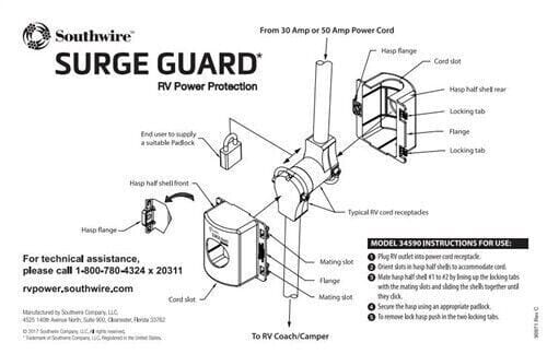 Southwire eBay Motors:Parts & Accessories:RV, Trailer & Camper Parts & Accessories:Other RV, Trailer & Camper Parts & Accessories Southwire Surge Guard 30 Amp 120V, RV Surge Protector, (Model 44260)~ NEW IN BOX