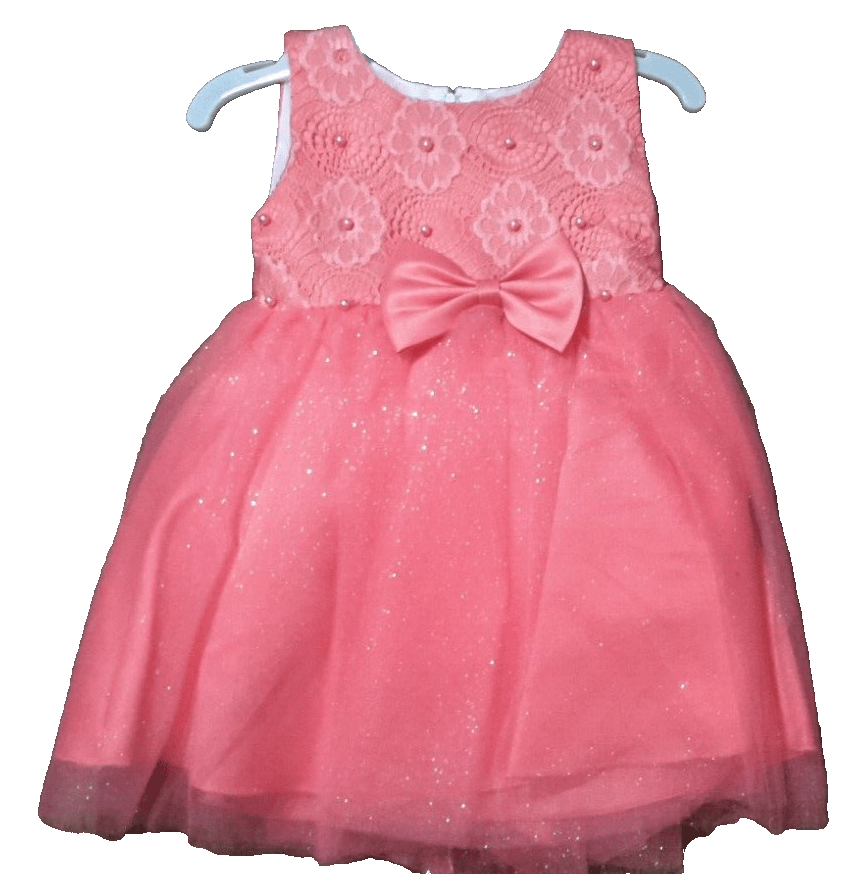 The Angels Couture Collection Clothing, Shoes & Accessories:Kids:Girls:Girls' Clothing (Sizes 4 & Up):Dresses Angels Couture Girls Coral Pink Fit & Flare Tulle Skirt Dress Size 18M  ~  NWOT