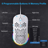 TMKB Computers/Tablets & Networking:Keyboards, Mice & Pointers:Mice, Trackballs & Touchpads TMKB Falcon M1 SE Matte Black Ultralight Honeycomb Gaming Mouse RGB 16.8M ~ New