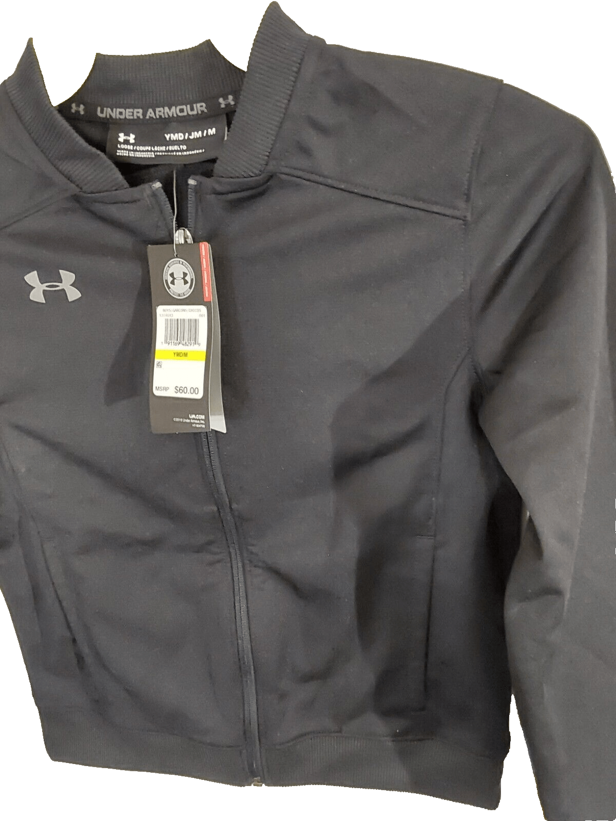 Under Armour Clothing, Shoes & Accessories:Kids:Boys:Boys' Clothing (Sizes 4 & Up):Activewear:Activewear Tops Under Armour 1314643 Boy's Black Long Sleeve Challenger Track Jacket Size YMD