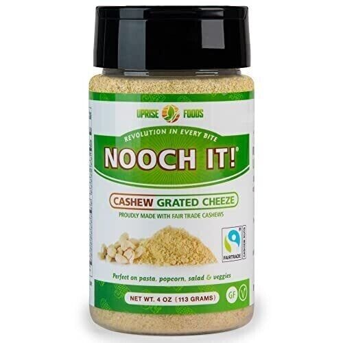 UPrise Foods Home & Garden:Food & Beverages:Cheese NOOCH IT! Fair Trade Dairy-Free Cashew Grated Cheeze | Vegan Parmesan ● Tasty Ch