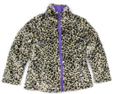 Vertical 9 Clothing, Shoes & Accessories:Kids:Girls:Girls' Clothing (Sizes 4 & Up):Outerwear Vertical 9 Girl's Reversible Faux Fur Animal Print & Purple Jacket Size XL (16)