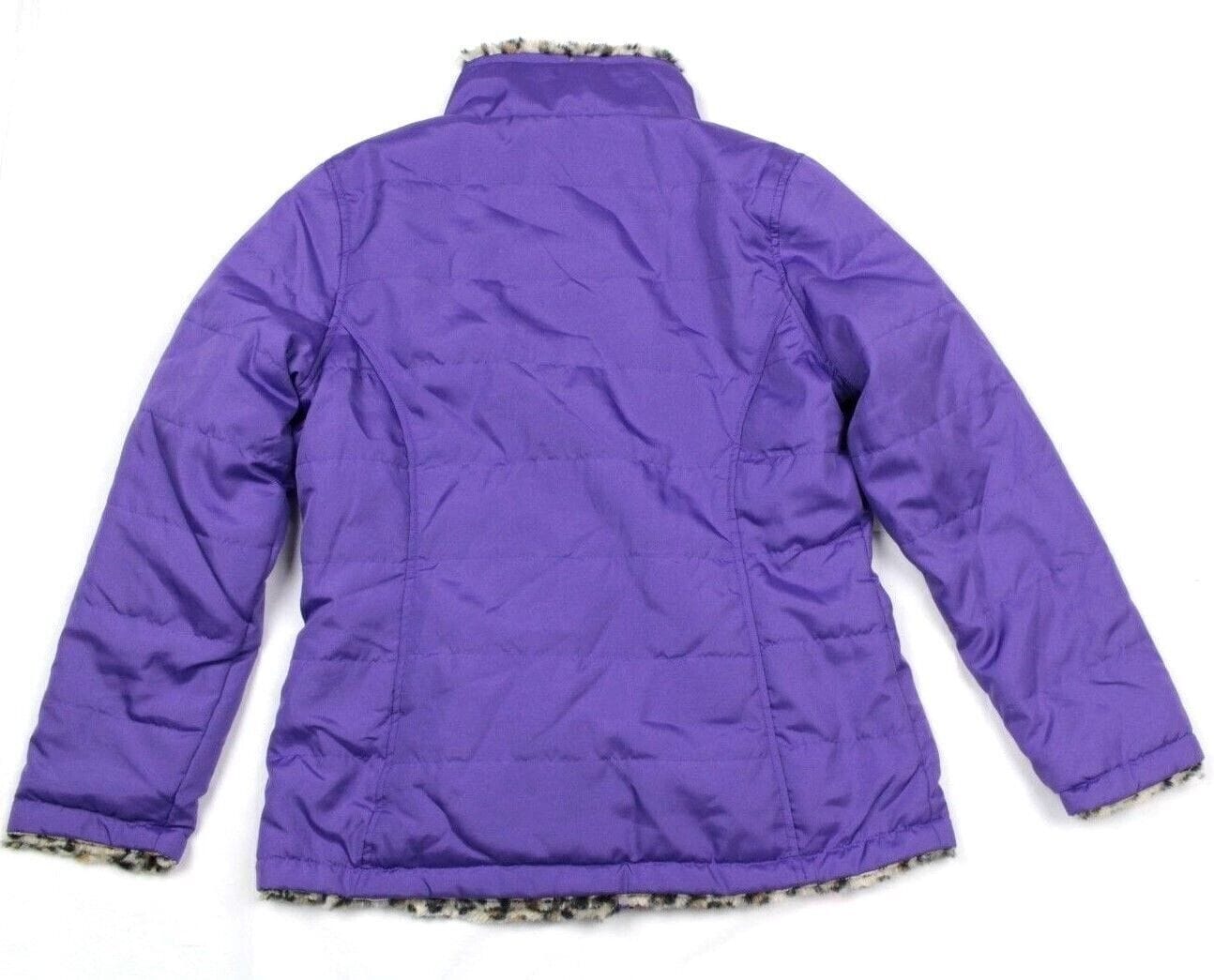 Vertical 9 Clothing, Shoes & Accessories:Kids:Girls:Girls' Clothing (Sizes 4 & Up):Outerwear Vertical 9 Girl's Reversible Faux Fur Animal Print & Purple Jacket Size XL (16)