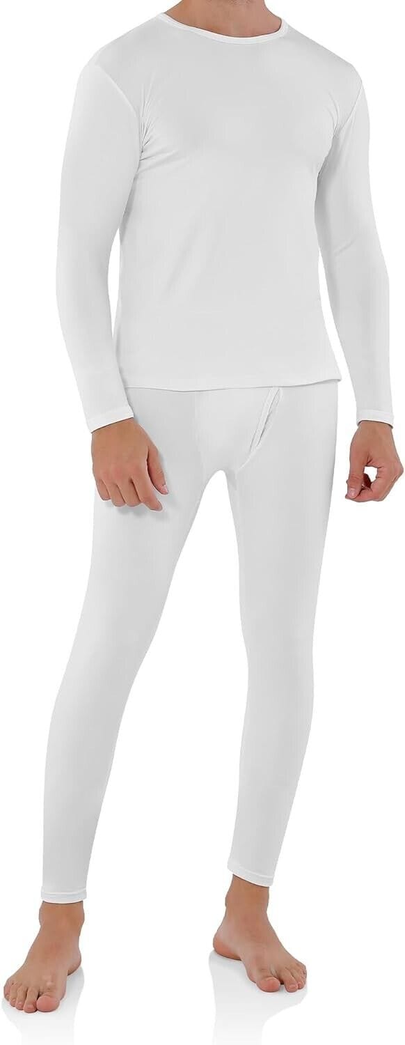 WEERTI Sporting Goods:Winter Sports:Clothing:Base Layers & Thermals WEERTI White Thermal Underwear Men's Base Layer Set Long Johns Hiking Ski S New