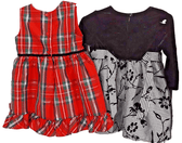 Wonder Nation Clothing, Shoes & Accessories:Baby:Baby & Toddler Clothing:Outfits & Sets Lot of  2  Wonder Nation Red Plaid & Black Velvet Top  2T/24M Dresses  ~  Used