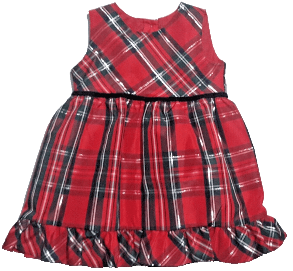 Wonder Nation Clothing, Shoes & Accessories:Baby:Baby & Toddler Clothing:Outfits & Sets Lot of  2  Wonder Nation Red Plaid & Black Velvet Top  2T/24M Dresses  ~  Used