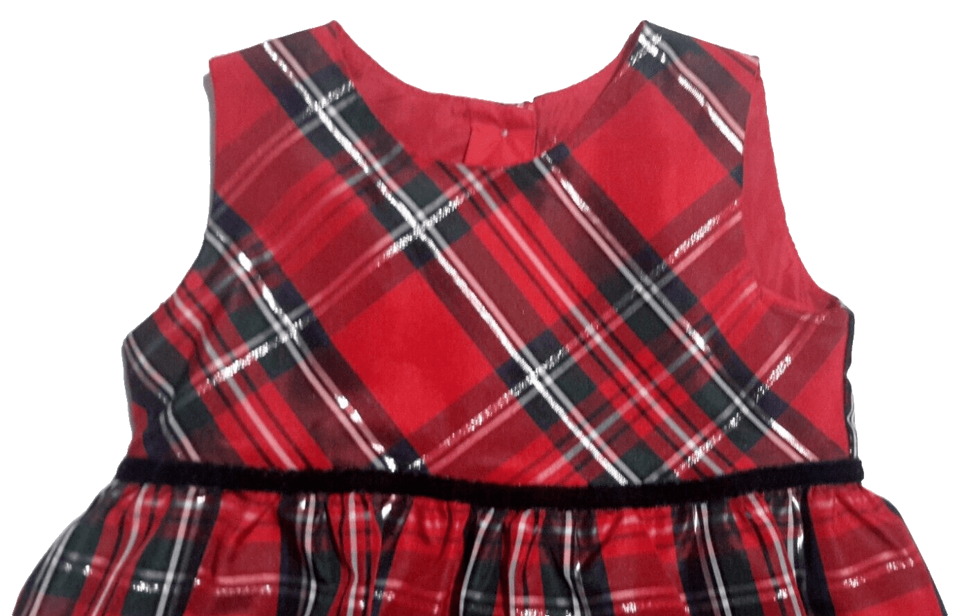 Wonder Nation Clothing, Shoes & Accessories:Baby:Baby & Toddler Clothing:Outfits & Sets Lot of  2  Wonder Nation Red Plaid & Black Velvet Top  2T/24M Dresses  ~  Used