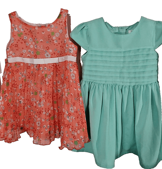 Youngland Baby & Carter's Clothing, Shoes & Accessories:Baby:Baby & Toddler Clothing:Outfits & Sets Lot of 2 Youngland Baby Peach Foral & Carter's Aqua Size 18M Dresses  ~  Used