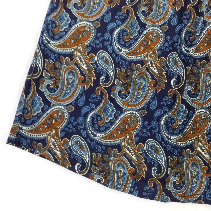 A. Jesdani Clothing, Shoes & Accessories:Women:Women's Clothing:Tops A. Jesdani Blue Brown Paisley Print 3/4  Sleeve Henley Style Knit Top Womens 2X