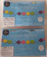 Amscan Home & Garden:Greeting Cards & Party Supply:Party Supplies:Balloons 2 - 9ft Latex Balloon Garlands ~ 20 x 6