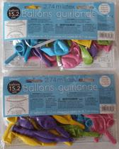 Amscan Home & Garden:Greeting Cards & Party Supply:Party Supplies:Balloons 2 - 9ft Latex Balloon Garlands ~ 20 x 6