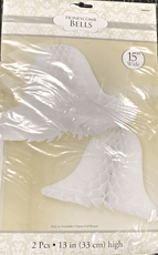 Amscan Home & Garden:Greeting Cards & Party Supply:Party Supplies:Party Decorations Amscan White Tissue Honeycombs Bells ~ 15