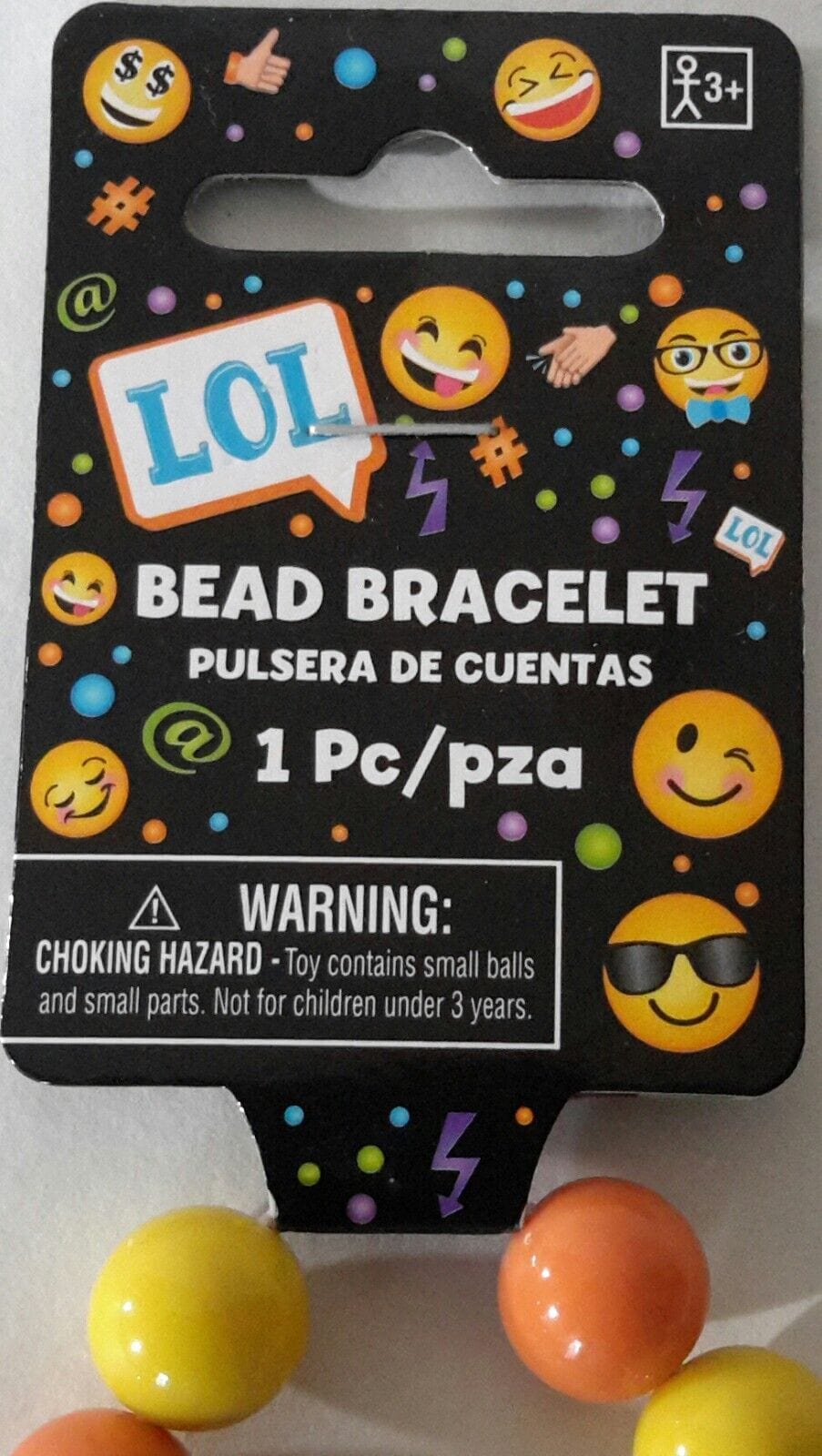 Amscan Jewelry & Watches:Children's Jewelry:Bracelets & Charms Amscan LOL Emoji Smiley Bead Kids Bracelet Accessories ~ New