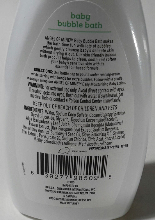 Angel Of Mine Baby:Bathing & Grooming:Shampoos & Soaps Angel Of Mine clean Baby Shampoo & Baby Wash + Baby Bubble Bath 12 fl oz Each