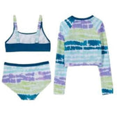 Art Class Clothing, Shoes & Accessories:Kids:Girls:Girls' Clothing (Sizes 4 & Up):Swimwear Art Class Girl's Size XS 3-Piece Bathing Suit Blue, Purple, Green Tye Dye ~ NWT