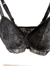 Auden Clothing, Shoes & Accessories:Women:Women's Clothing:Intimates & Sleep:Bras & Bra Sets Auden Black Lace Bralette Womens X-Large Long-Line Lightly-Lined Removable Pads