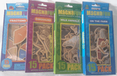 Bendon Toys & Hobbies:Preschool Toys & Pretend Play:Wooden & Handcrafted Toys Magna Fun Wooden Magnetic Pieces ~ Fractions/farm/Dinosaurs/Animals ~ 1 Set