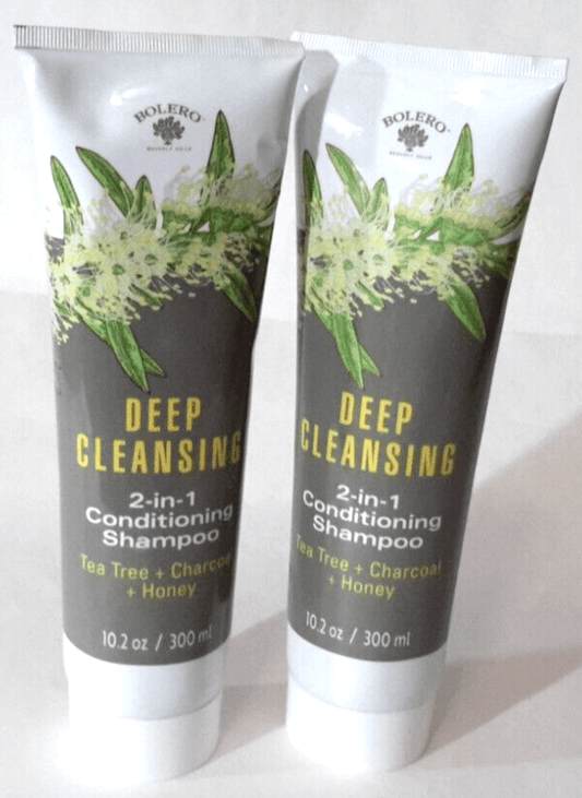 Bolero Health & Beauty:Hair Care & Styling:Shampoos & Conditioners Deep Cleansing 2-in-1 Conditioning Shampoo Tea Tree + Charcoal + Honey 10.20 oz