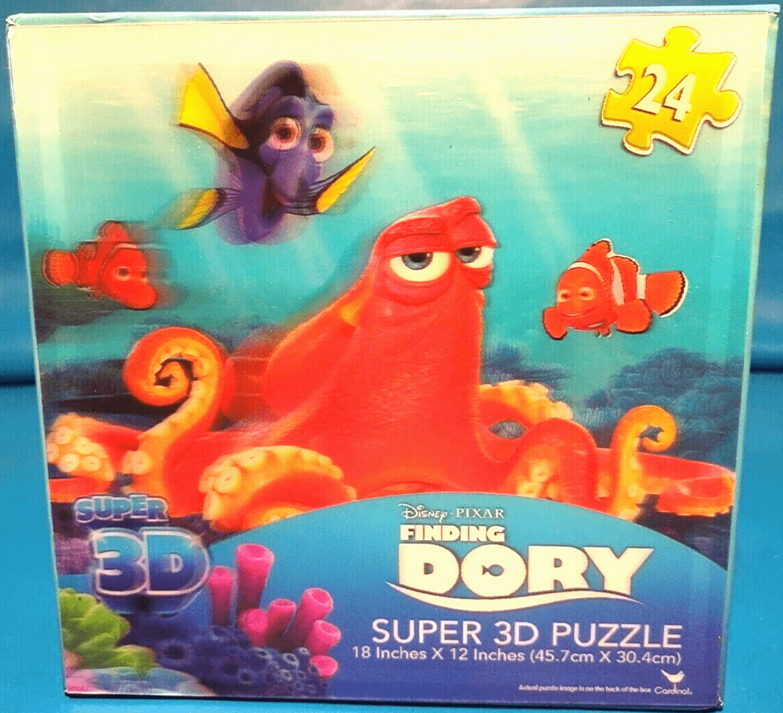 Cardinal Toys & Hobbies:Puzzles:Contemporary Puzzles:Jigsaw Disney Pixar FINDING DORY - Super 3D Puzzle - Cardinal - 24 Pieces - 18" X 12"