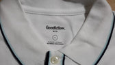 Goodfellow & Co. Clothing, Shoes & Accessories:Men:Men's Clothing:Shirts:Polos Goodfellow & Co. Men Textured Polo White Blue Aqua Trim ~ Short Sleeve ~ NWOT