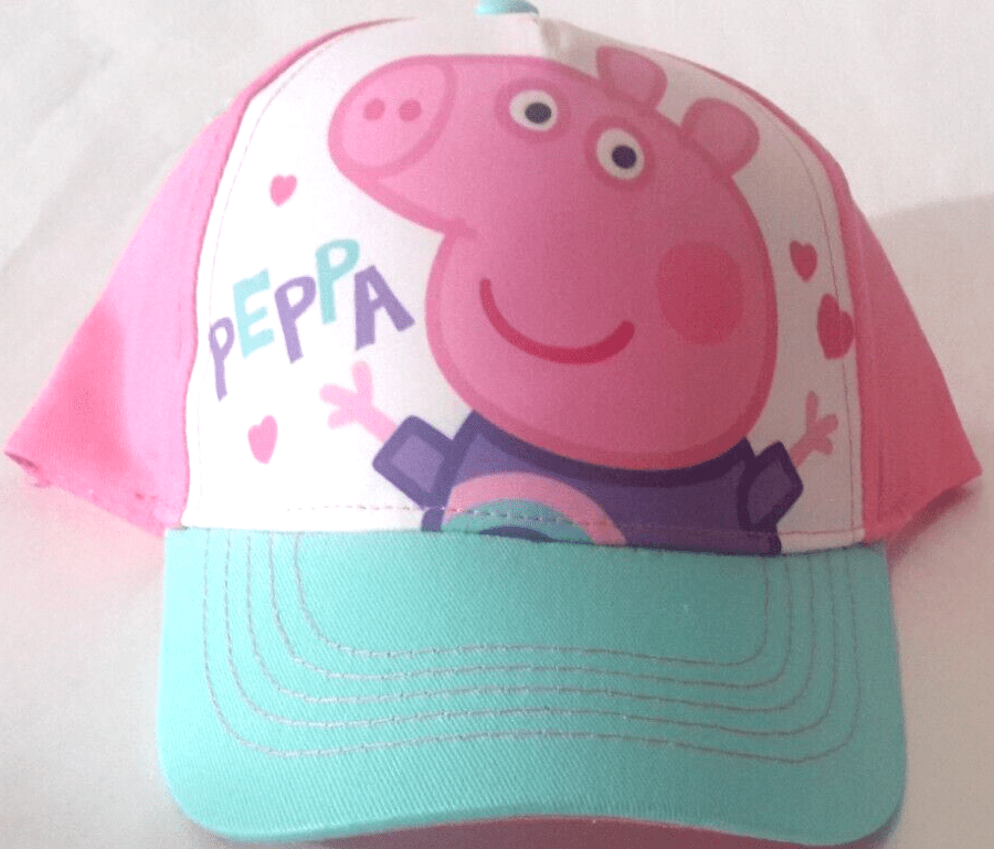 Hasbro Clothing, Shoes & Accessories:Kids:Girls:Girls' Accessories:Hats Hasbro Peppa Pig Kid's/Youth Baseball Hat~Adjustable Back~ Pink/White/Aqua ~ NWT