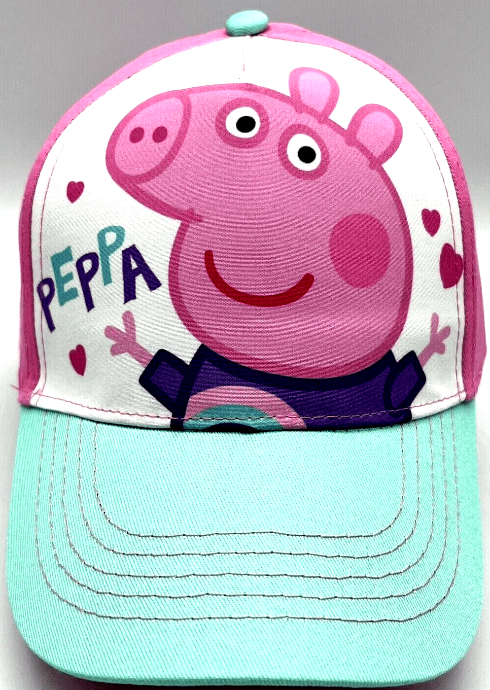 Hasbro Clothing, Shoes & Accessories:Kids:Girls:Girls' Accessories:Hats Hasbro Peppa Pig Kid's/Youth Baseball Hat~Adjustable Back~ Pink/White/Aqua ~ NWT