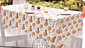 Huntington Home Home & Garden:Kitchen, Dining & Bar:Linens & Textiles:Tablecloths Huntington Vinyl Fall Red Truck Tablecloth Oblong, Pumpkin, Wheat ~ 60