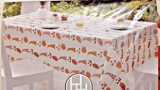 Huntington Home Home & Garden:Kitchen, Dining & Bar:Linens & Textiles:Tablecloths Huntington Vinyl Fall Tablecloth Oblong, Acorns & Autumn Leaves ~ 60" X 84" ~New