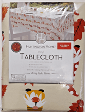 Huntington Home Home & Garden:Kitchen, Dining & Bar:Linens & Textiles:Tablecloths Huntington Vinyl Fall Tablecloth Oblong, Acorns & Autumn Leaves ~ 60