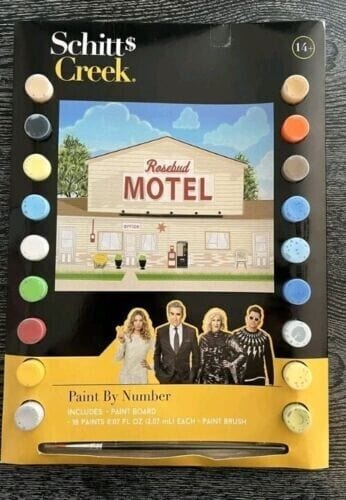 Innovative Designs Crafts:Art Supplies:Painting Supplies:Paint by Numbers Kits Schitt's Creek Rosebud Motel ~ Paint by Number Art Set ~ TV Series ~ New