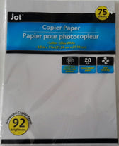 JOT Home & Garden:School Supplies:Other School Supplies Lot of 2 Packs JOT  Copier Paper 75 Sheets (8.5in x 11 in) 20 lb weight - New