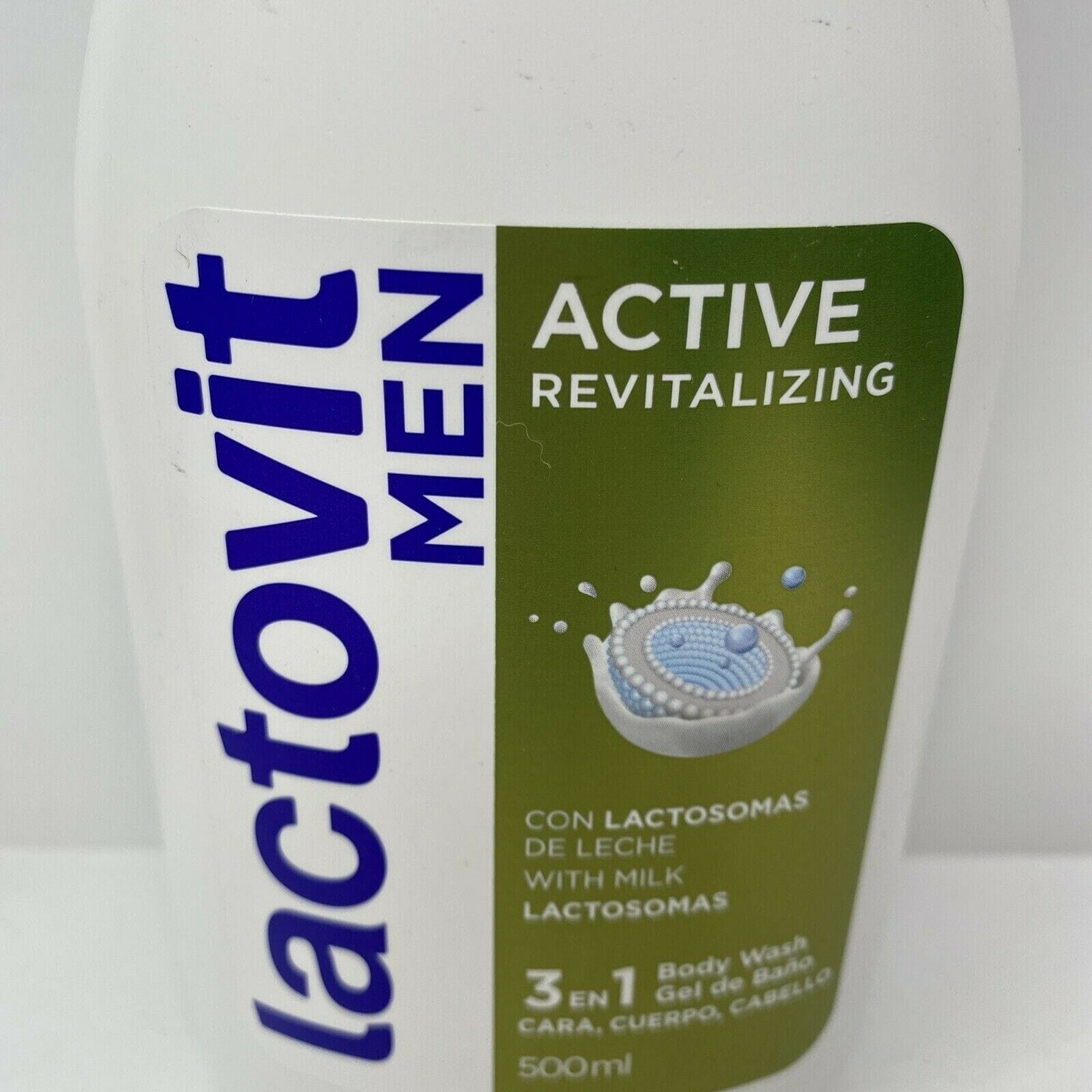 Lactovit Health & Beauty:Bath & Body:Body Washes & Shower Gels LACTOVIT MEN Active Revitalizing Lactosomas with Milk 3 in 1 Body Wash - 500 ml